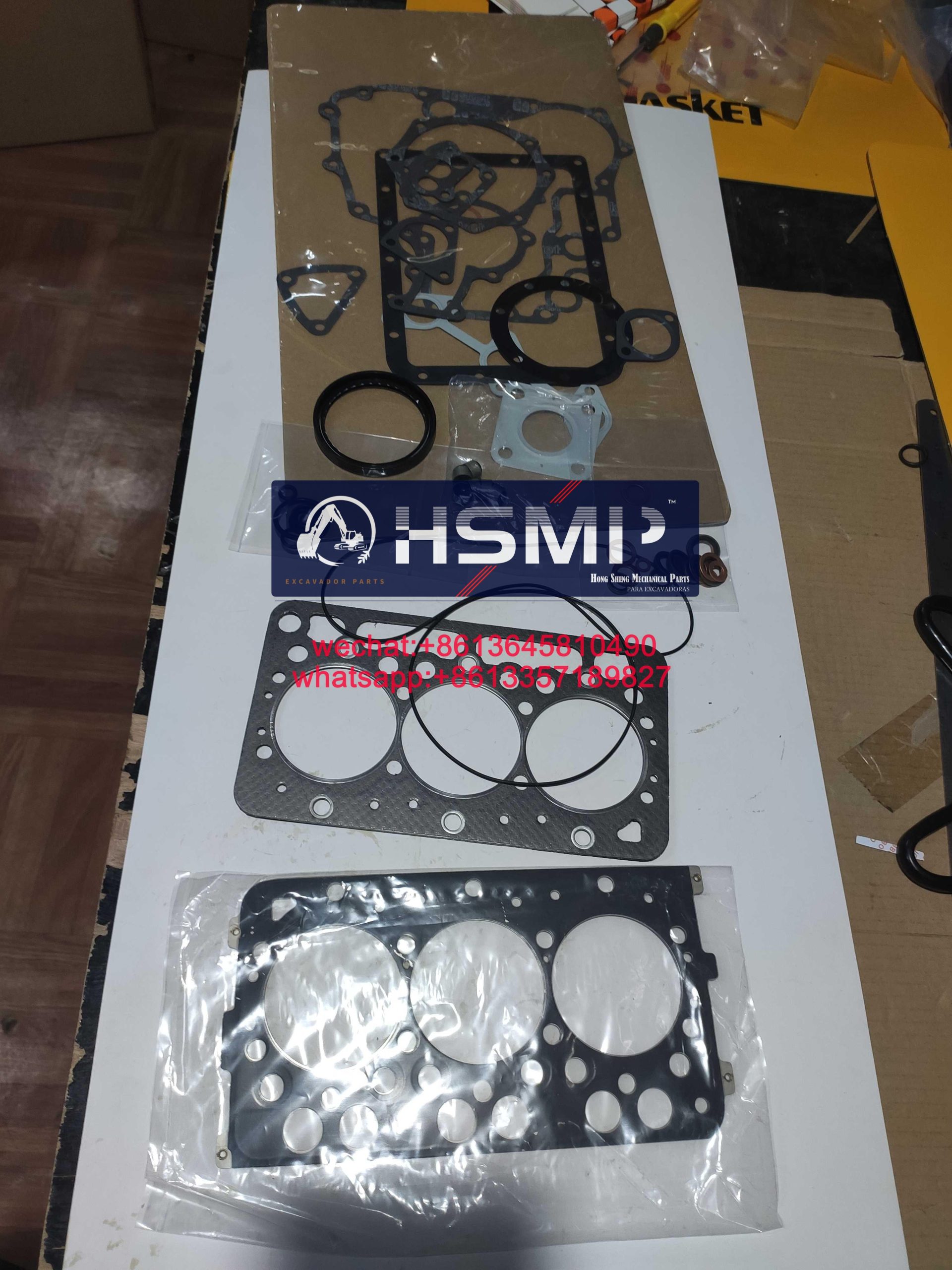 04-133-scaled-1.jpg HSMP Kubota Engine D7227/3D67 Cylinder Head Gasket & Full Gasket Set Part No 16871-03310/1J092-03310/16871-03312/16871-03313